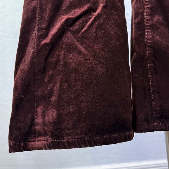 Agolde Nico High Rise Slim Bootcut Velvet Pants Brown Whimsigoth Grunge 32 NWT - Picture 6 of 13